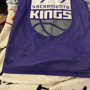 Sport-Tek Youth Mesh Jersey - White and Purple Accents